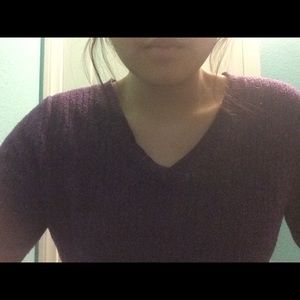 Simple purple v-neck